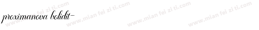 proximanova bolidit字体转换